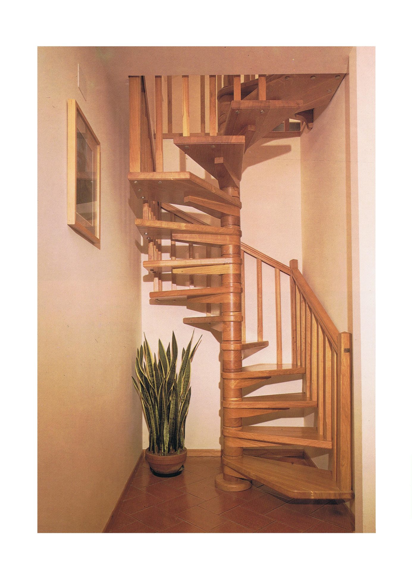 escalier en bois et rambarde en bois
